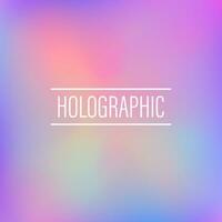 Blurry abstract iridescent holographic foil background. Vector stock illustration