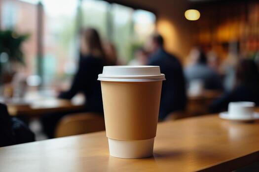 Quiet library session with students huddled over takeaway coffee background with empty space for text photo