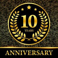 10th Anniversary celebration. Celebration 20th anniversary event party template. Vector stock illustration