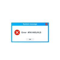 Vintage User Interface. Critical Error Warning Message. Vector stock illustration