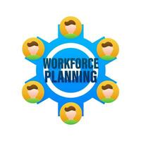 Workforce planning in abstract style. Process chart. 3d icon with workforce planning for concept design vector