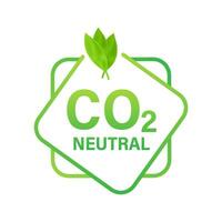 Carbon neutral logo, great design for any purposes. Carbon neutral. Vector icon. Transport logo. Planet earth