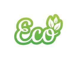 Eco icon, label. Organic tags. Natural product element. Vector stock illustration