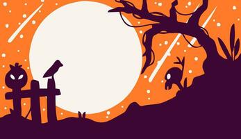 Halloween banner background vector illustration