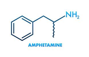 Amphetamine formula. Icon with amphetamine formula. vector