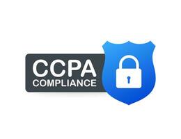 Ccpa, great design for any purposes. Security vector icon. Website information. Internet security. Data protection