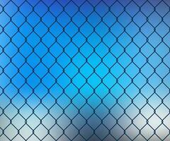 Metal fence and grass. Vector stock illustration