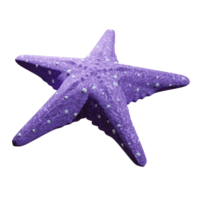 3d Renderização estrelas do mar com cinco pernas, tentáculo raios. marinho vida em coral recifes. realista png ilustração isolado em transparente fundo