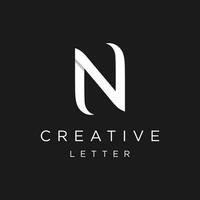 Logo design for the initial letter N with unique and creative geometry. Logo for business, brand, business card or identity. vector