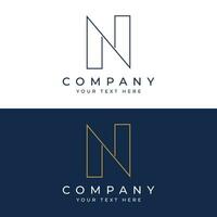 Logo design for the initial letter N with unique and creative geometry. Logo for business, brand, business card or identity. vector