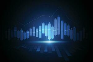 Business candle stick graph chart of stock market investment trading on white background design. Bullish point, Trend of graph. Vector illustration