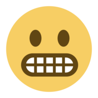 Top quality emoticon. Flushed emoji. Embarrassed emoticon with big eyes. Yellow face emoji. Popular element. png