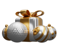 gold ball christmas gift png