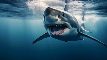 Wildlife photography of Photo of Shark. Generative AI