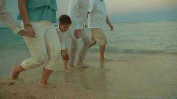 Little Boy Running Alongside the Sea video