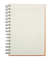 Blank notebook paper with ring spine on transparent background png file