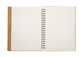 em branco caderno papel com anel coluna vertebral em transparente fundo png Arquivo