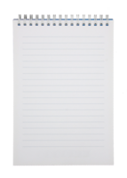 em branco caderno papel com anel coluna vertebral em transparente fundo png Arquivo