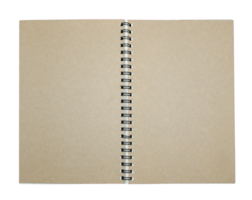 em branco caderno papel com anel coluna vertebral em transparente fundo png Arquivo