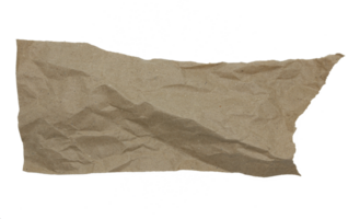 a sheet of paper torn to pieces on transparent background png file