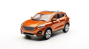 Displaying a 3D miniature SUV - Sports Utility Vehicle. Generative AI photo