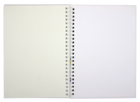 em branco caderno papel com anel coluna vertebral em transparente fundo png Arquivo
