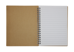 em branco caderno papel com anel coluna vertebral em transparente fundo png Arquivo