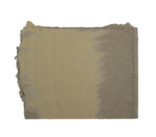 A sheet of corrugated paper is torn into pieces on transparent background png file