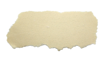 A sheet of corrugated paper is torn into pieces on transparent background png file