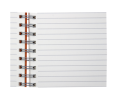 em branco caderno papel com anel coluna vertebral em transparente fundo png Arquivo