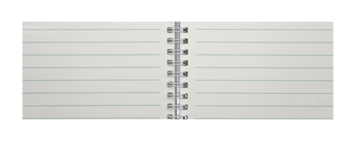 em branco caderno papel com anel coluna vertebral em transparente fundo png Arquivo