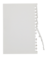tom vit ark av papper notera på transparent bakgrund png fil