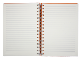 em branco caderno papel com anel coluna vertebral em transparente fundo png Arquivo