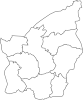 Map of San Marino with detailed country map, line map. png