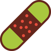 medicinal yeso plano icono 3 colores. png