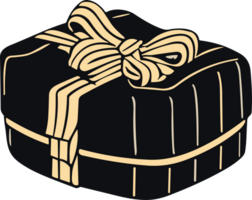 elegant schwarz Geschenk Box png