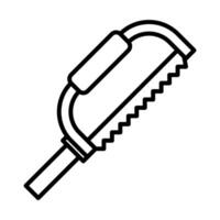 hack saw icon in line style vector