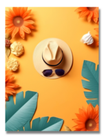 summer template poster. generative ai png