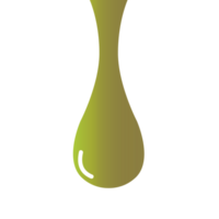 Isolated golden oil drop. Olive oil or fuel oil droplets concept. Liquid green-yellow sign. png