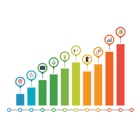 Sammlung von Infografik-Diagrammvorlagen png