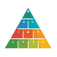 Pyramid infographic chart template png