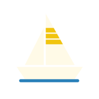 Sail boat flat design png