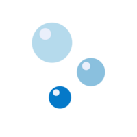 Bubbles in flat style png