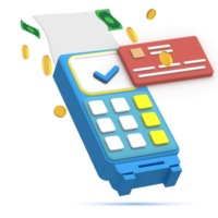 3d product bill payment concept icon png