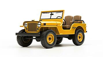 Displaying a 3D miniature Jeep. Generative AI photo