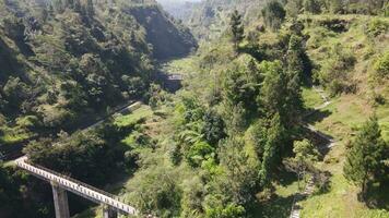 aérien de vallée dans merapi Montagne Indonésie video