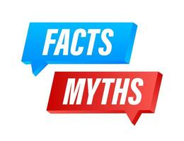 Myths facts. Facts, great design for any purposes. Vector stock illustration