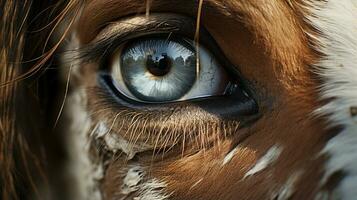 Close-up photo of a Horse looking any direction. Generative AI