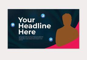 Web banner design template and vector