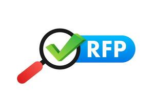 RFP request for proposal document. Vector stock illustration